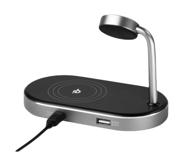 VERBATIM Aluminiowa podstawka ładująca 3w1 WCS-02 Qi MFi QC 3.0 USB-A 49556 - 1193930 - zdjęcie 3